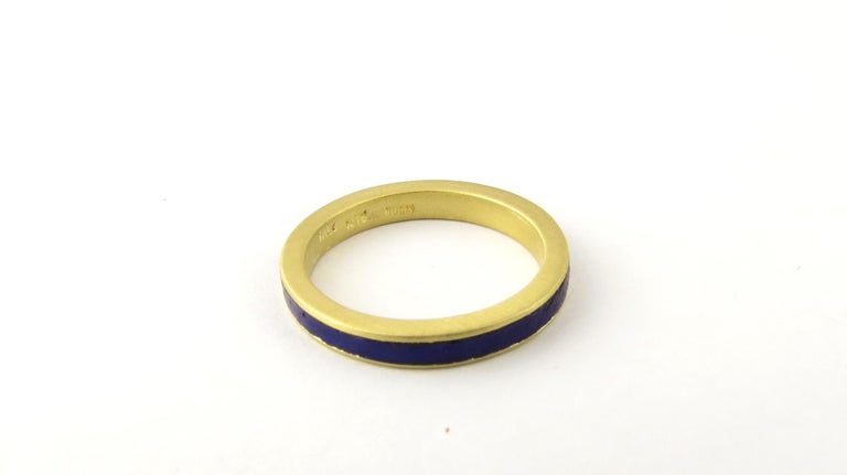 Women's Gucci 18 Karat Yellow Gold and Enamel Ring For Sale