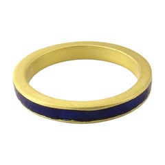 Anillo Gucci de Oro Amarillo de 18 Kilates y Esmalte