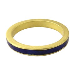 Gucci 18 Karat Yellow Gold and Enamel Ring