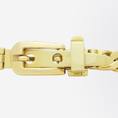 Gucci, 18 Karat Yellow Gold Belt Buckle Bracelet