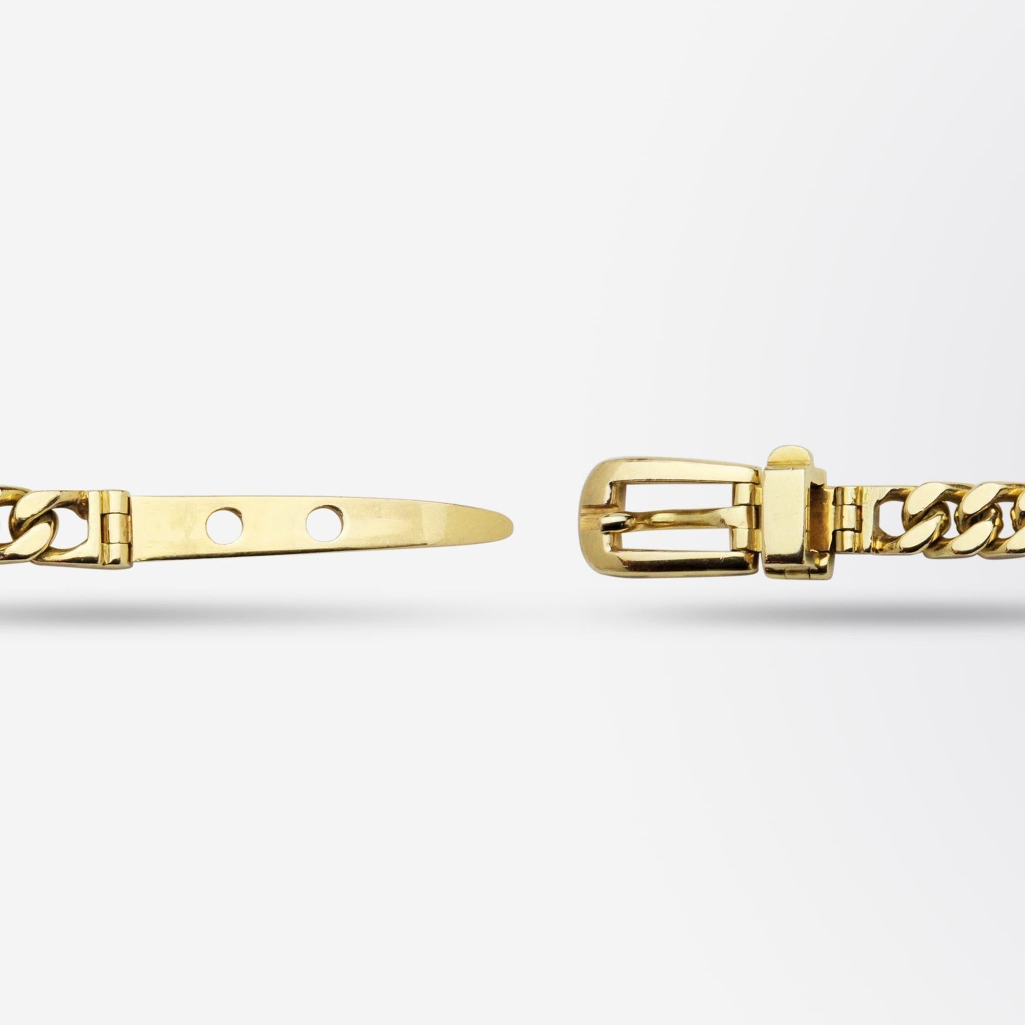 Modern Gucci, 18 Karat Yellow Gold Belt Buckle Bracelet
