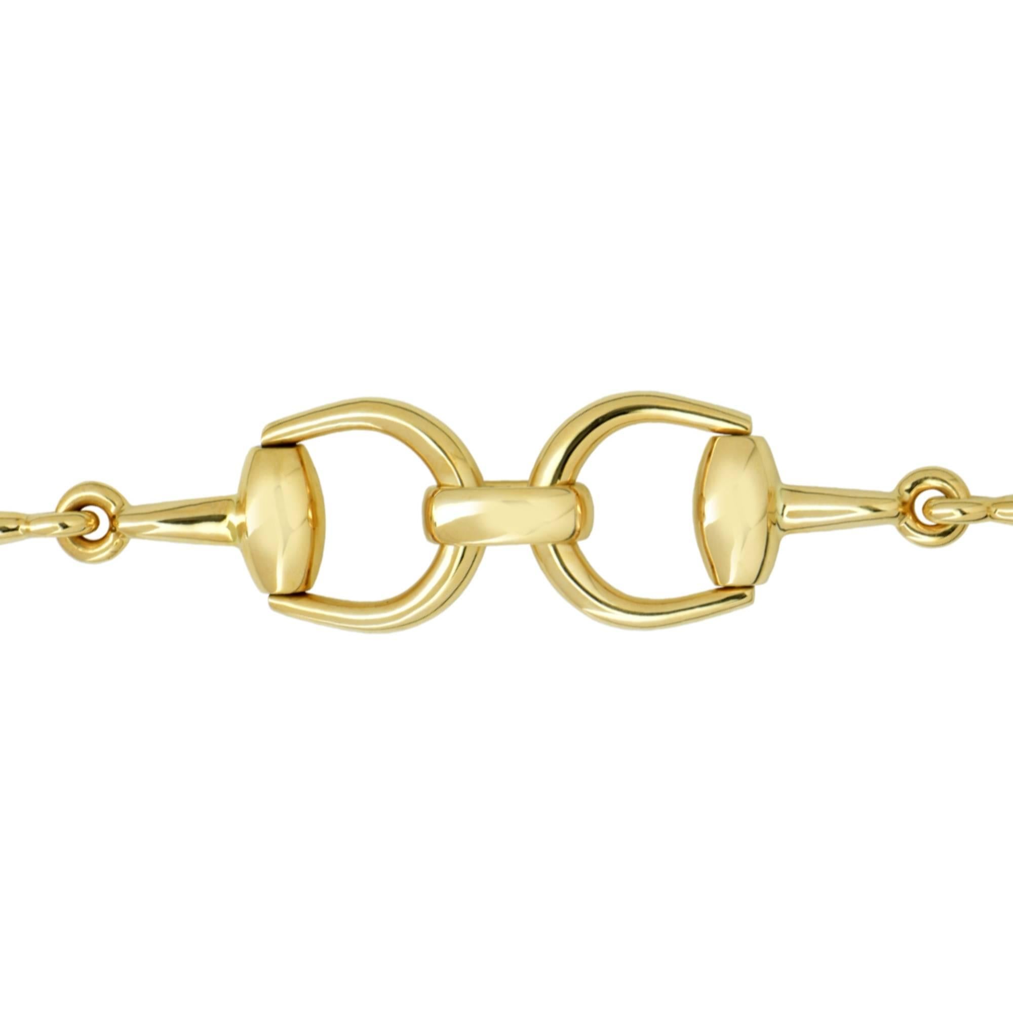 gucci 18k gold horsebit bracelet