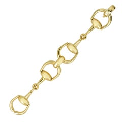 Gucci 18 Karat Yellow Gold Horsebit Bracelet