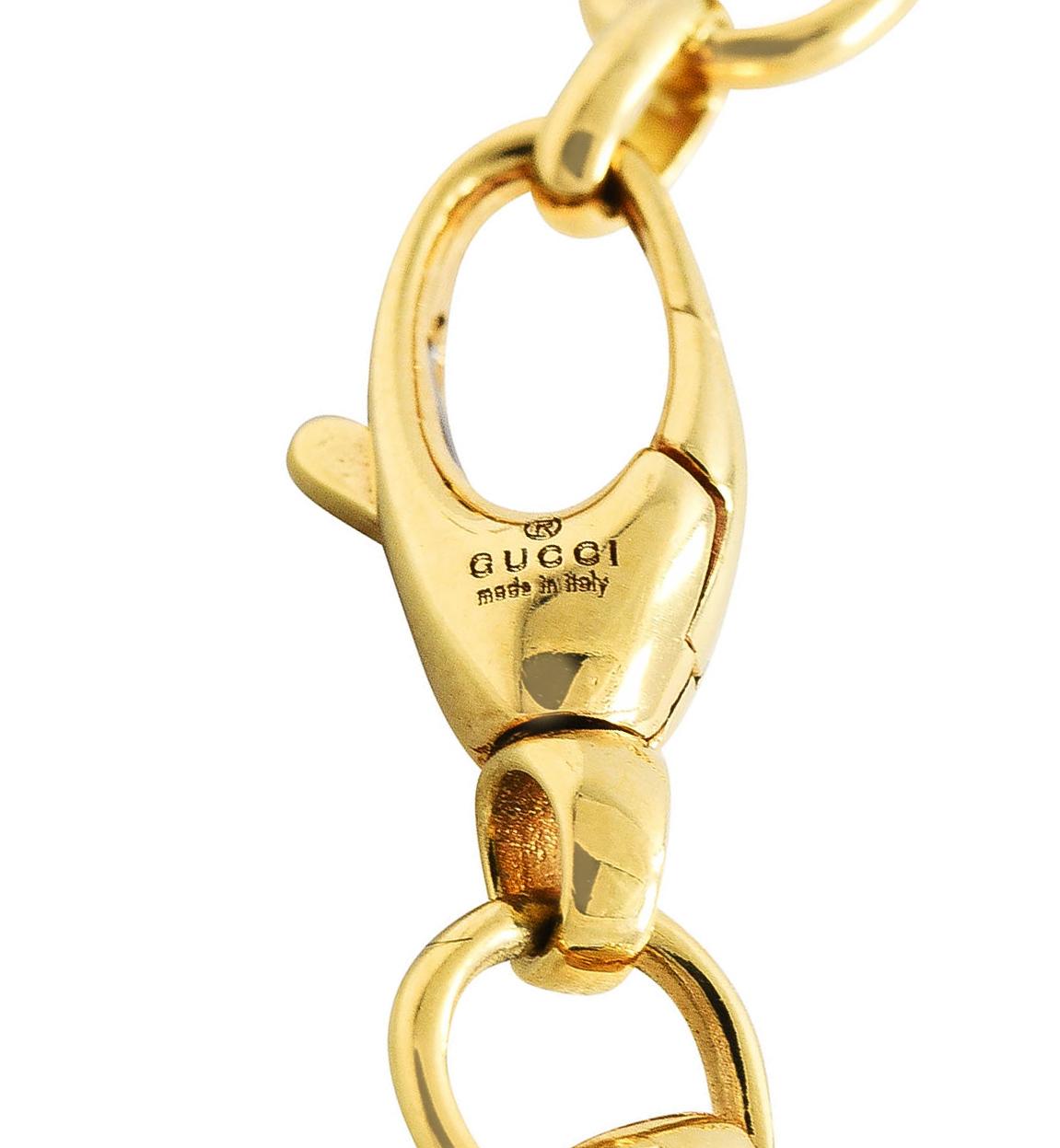 Women's or Men's Gucci 18 Karat Yellow Gold Horsebit Horse Chain Link Necklace