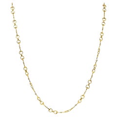 Retro Gucci 18 Karat Yellow Gold Horsebit Horse Chain Link Necklace