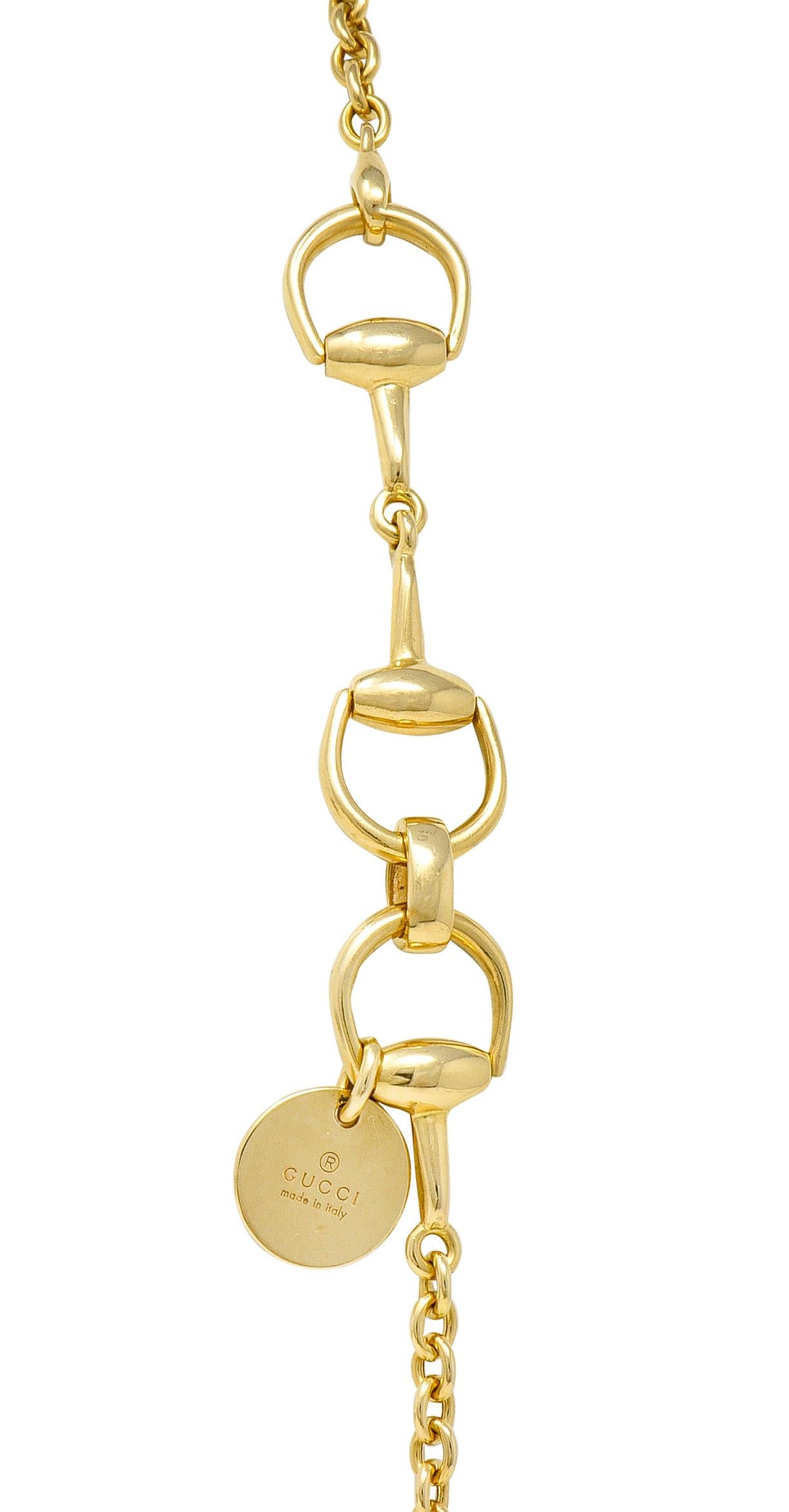 Gucci 18 Karat Yellow Gold Horsebit Link Vintage Chain Necklace 3