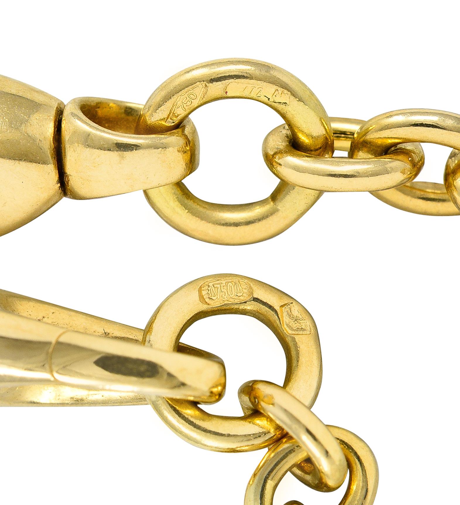 Women's or Men's Gucci 18 Karat Yellow Gold Horsebit Link Vintage Chain Necklace