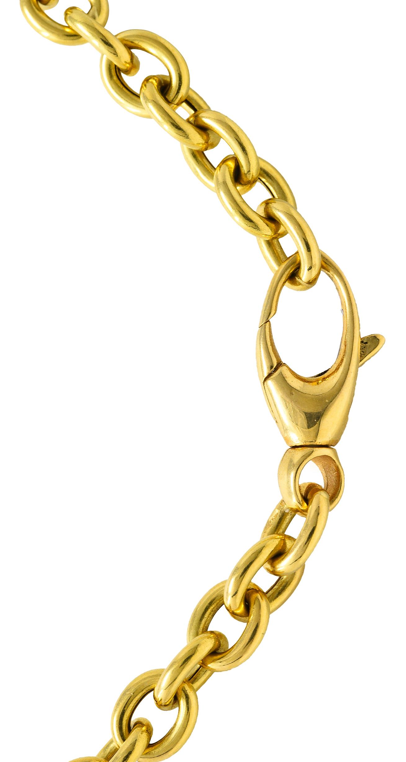 Gucci 18 Karat Yellow Gold Horsebit Pendant Vintage Necklace 1