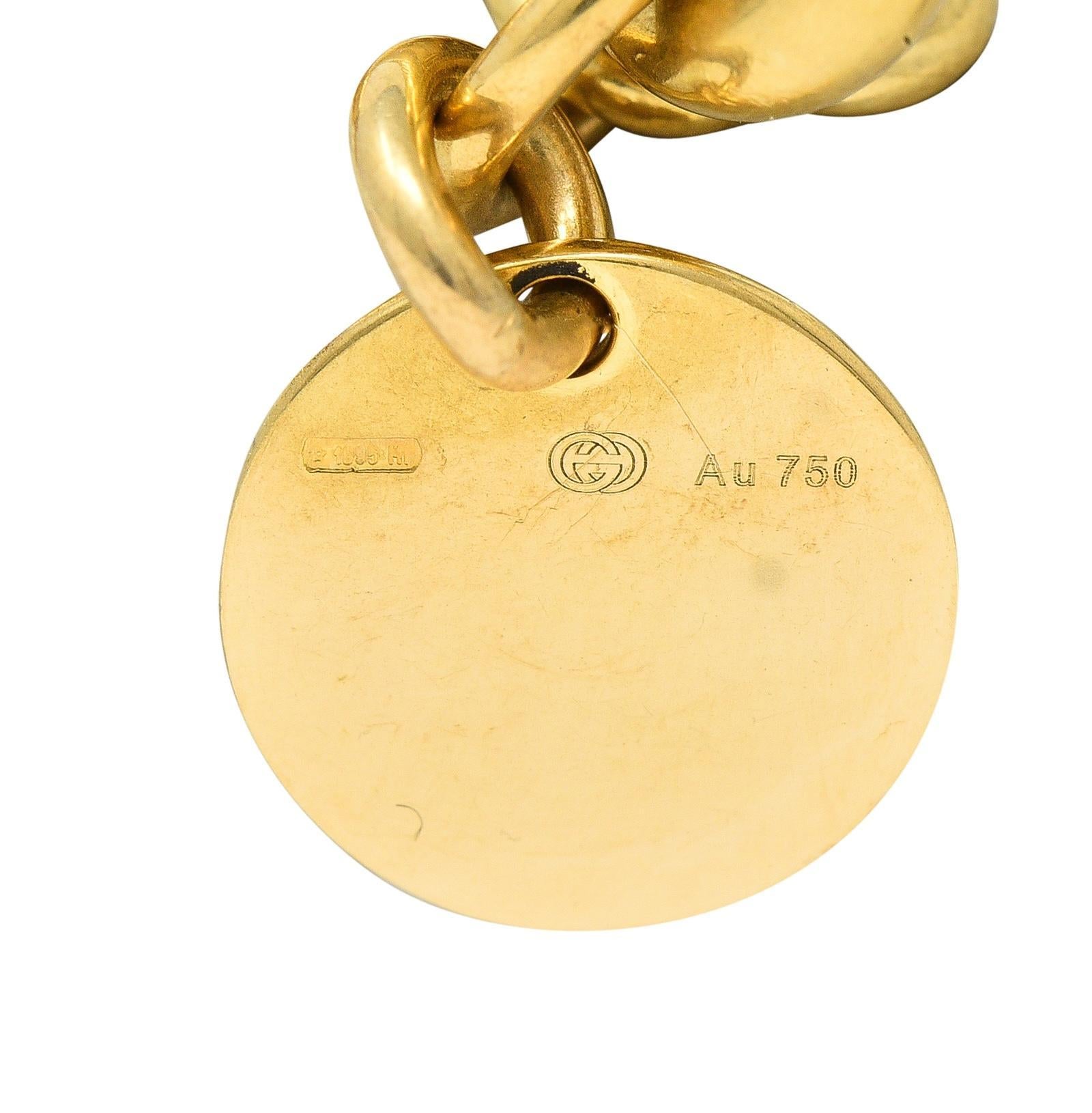Gucci 18 Karat Yellow Gold Horsebit Pendant Vintage Necklace 4