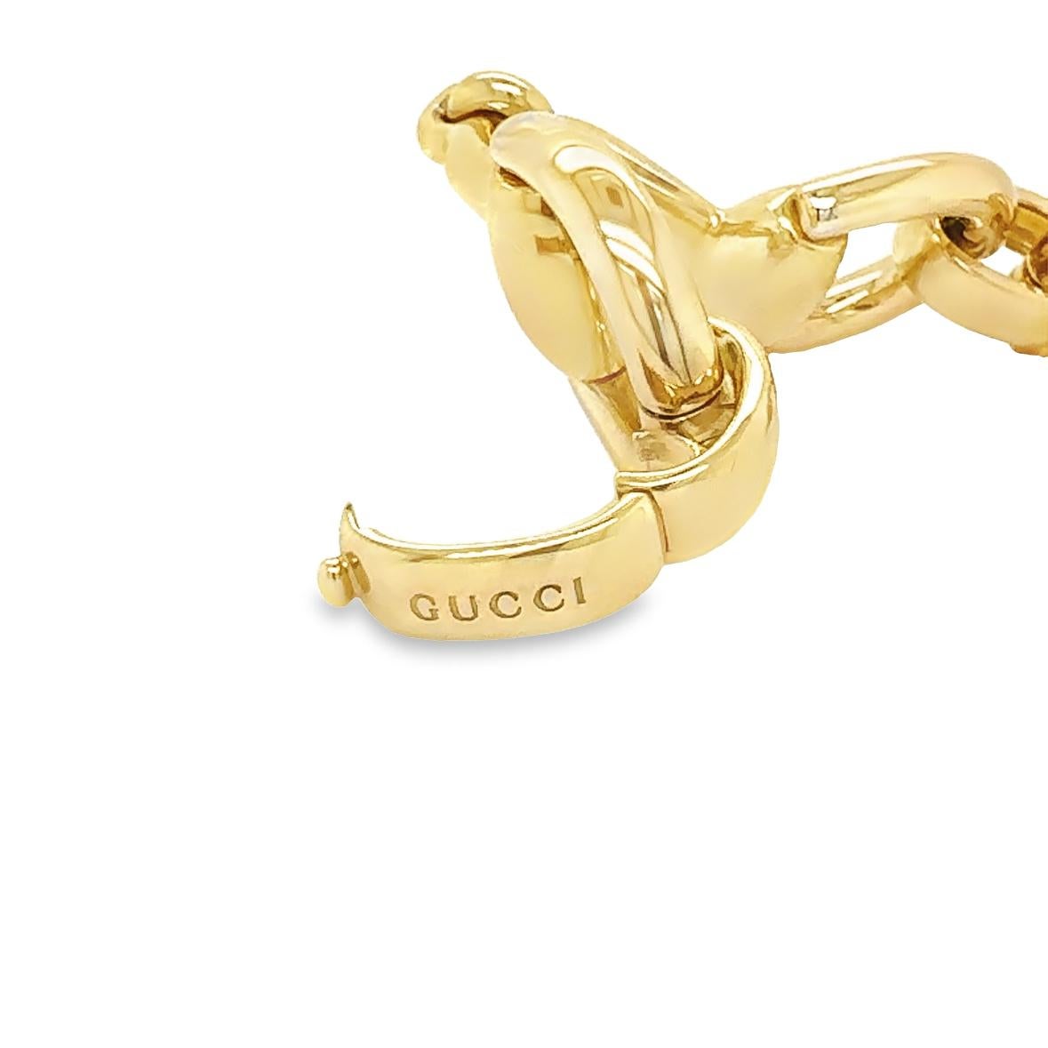 Gucci 18 Karat Yellow Gold Horsebit Vintage Link Bracelet 65.2 grams In Excellent Condition In MIAMI, FL