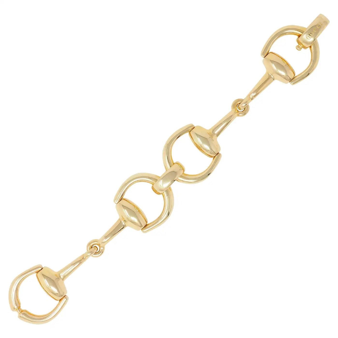 Gucci 18 Karat Yellow Gold Horsebit Vintage Link Bracelet 65.2 grams