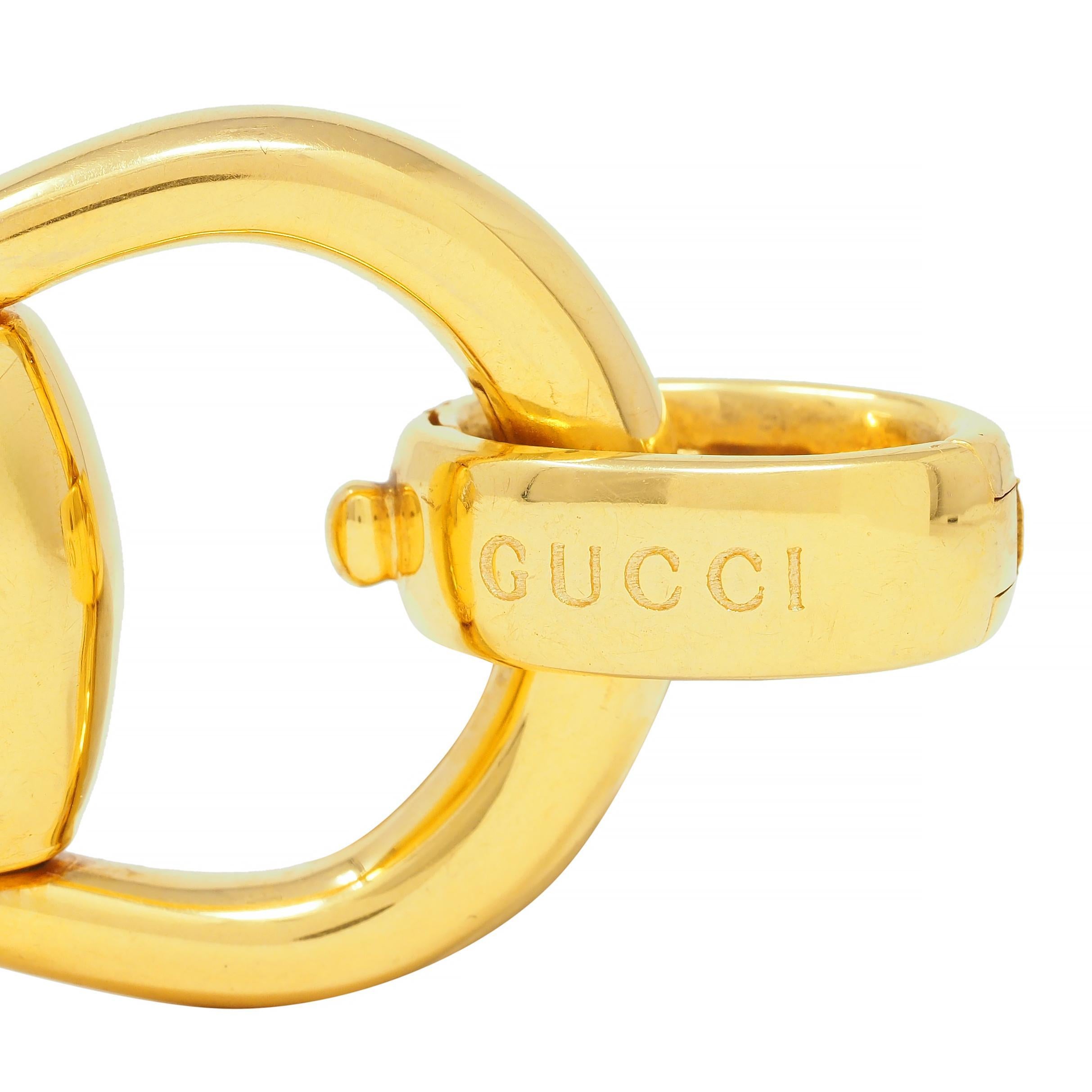 Gucci 18 Karat Gelbgold Horsebit Vintage Gliederarmband im Zustand „Hervorragend“ im Angebot in Philadelphia, PA