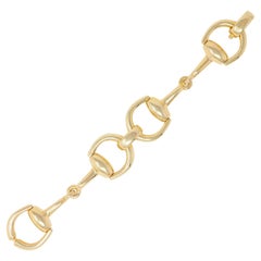Gucci 18 Karat Yellow Gold Horsebit Used Link Bracelet