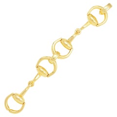Gucci 18 Karat Yellow Gold Horsebit Retro Link Bracelet
