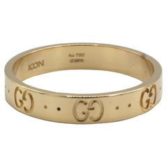 Gucci 18 Karat Yellow Gold Icon Thin Band Ring