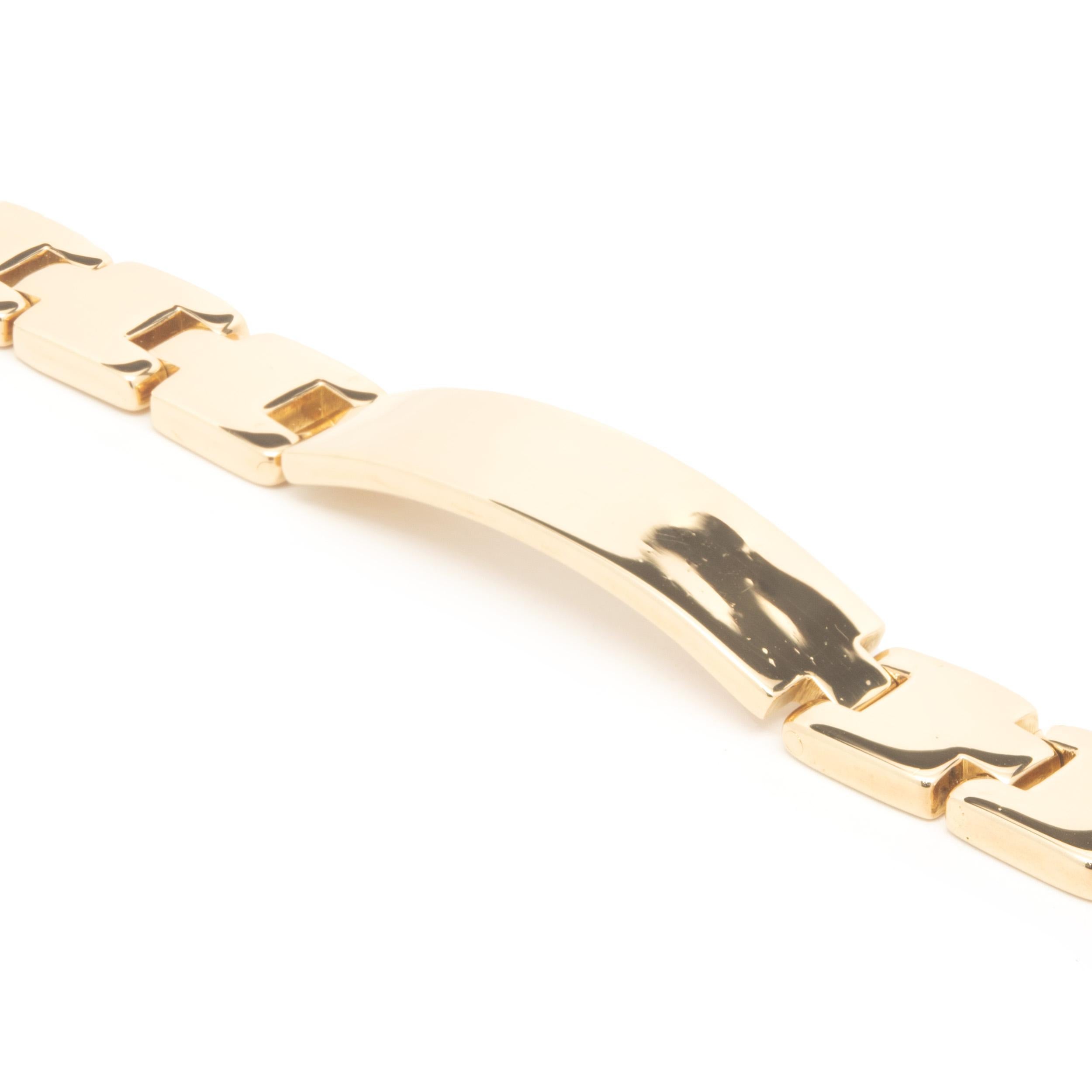 Gucci ID-Armband aus 18 Karat Gelbgold im Zustand „Hervorragend“ im Angebot in Scottsdale, AZ