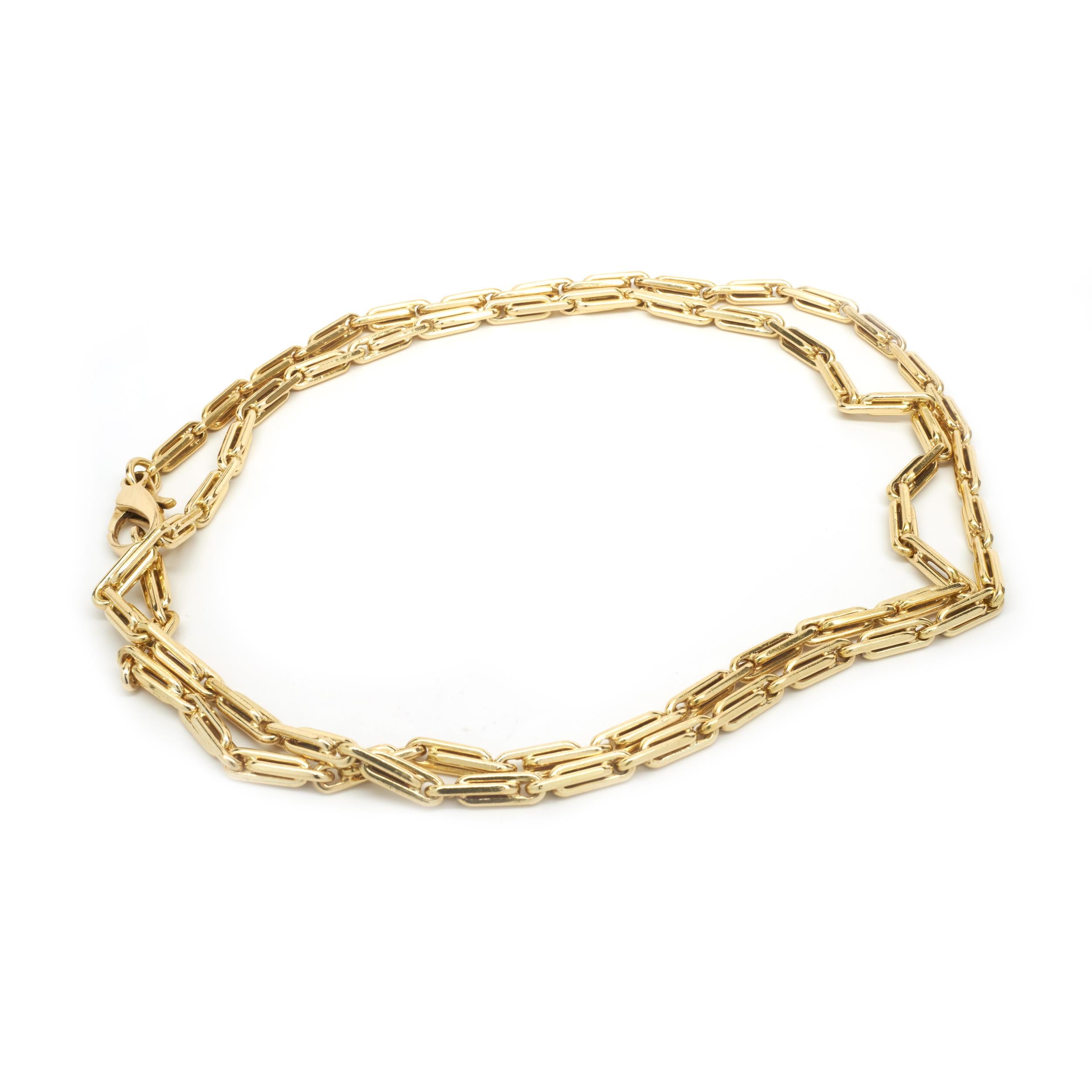 18 Karat Gelbgold Büroklammer-Gliederkette von Gucci im Zustand „Hervorragend“ in Scottsdale, AZ