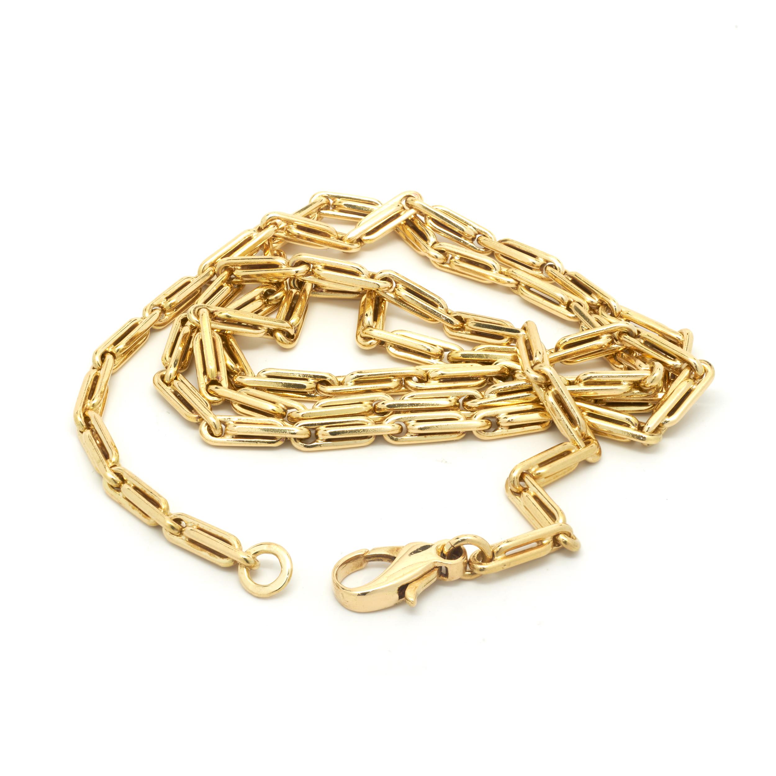 18 Karat Gelbgold Büroklammer-Gliederkette von Gucci für Damen oder Herren