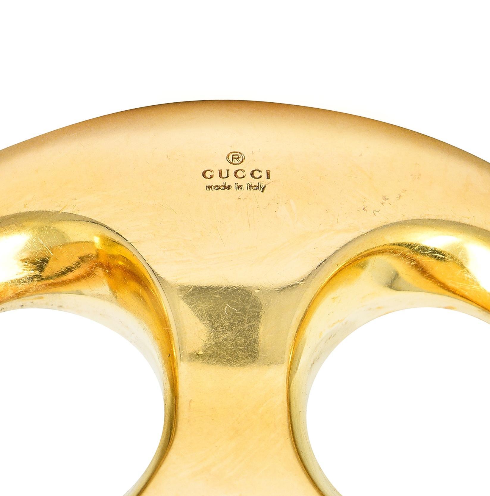 Gucci 18 Karat Yellow Gold Puffy Mariner Vintage Link Bracelet 5