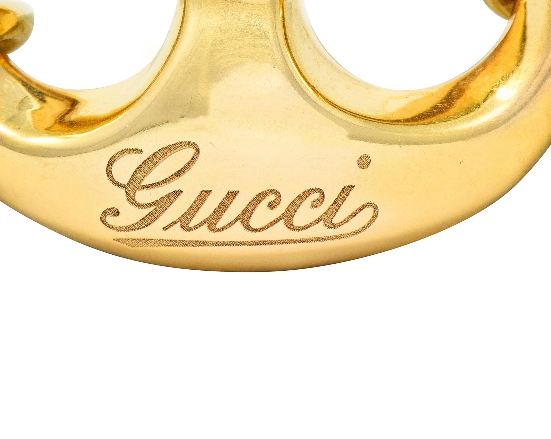 Gucci 18 Karat Yellow Gold Puffy Mariner Vintage Link Bracelet 1