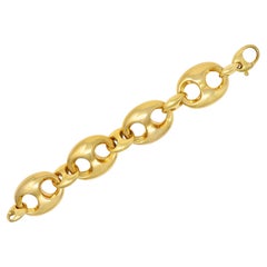 Gucci 18 Karat Yellow Gold Puffy Mariner Vintage Link Bracelet