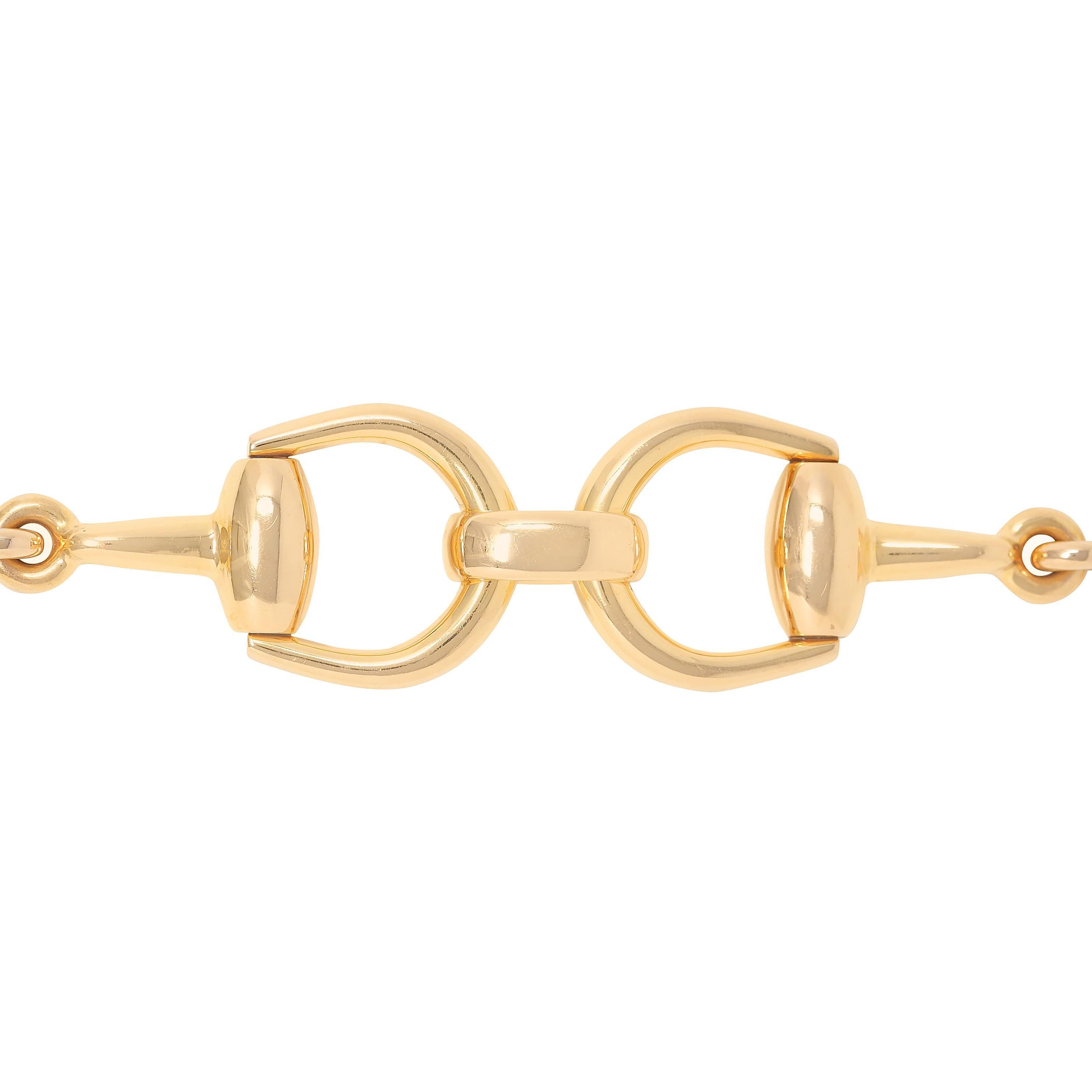 Gucci Bracelet à maillons vintage en or jaune 18 carats Excellent état - En vente à Philadelphia, PA