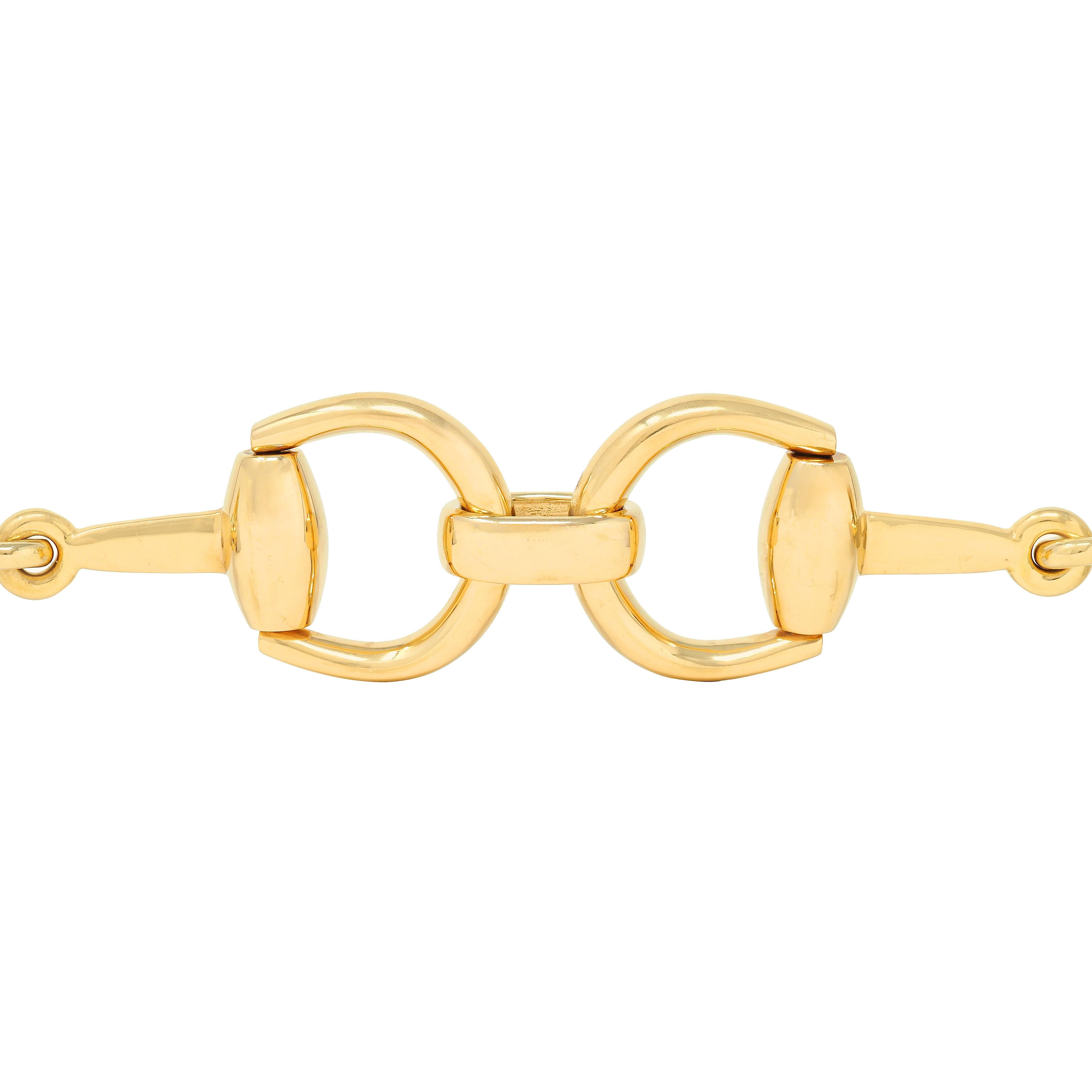 Femenino o masculino Gucci 18 Karat Yellow Gold Vintage Horsebit Link Bracelet en venta