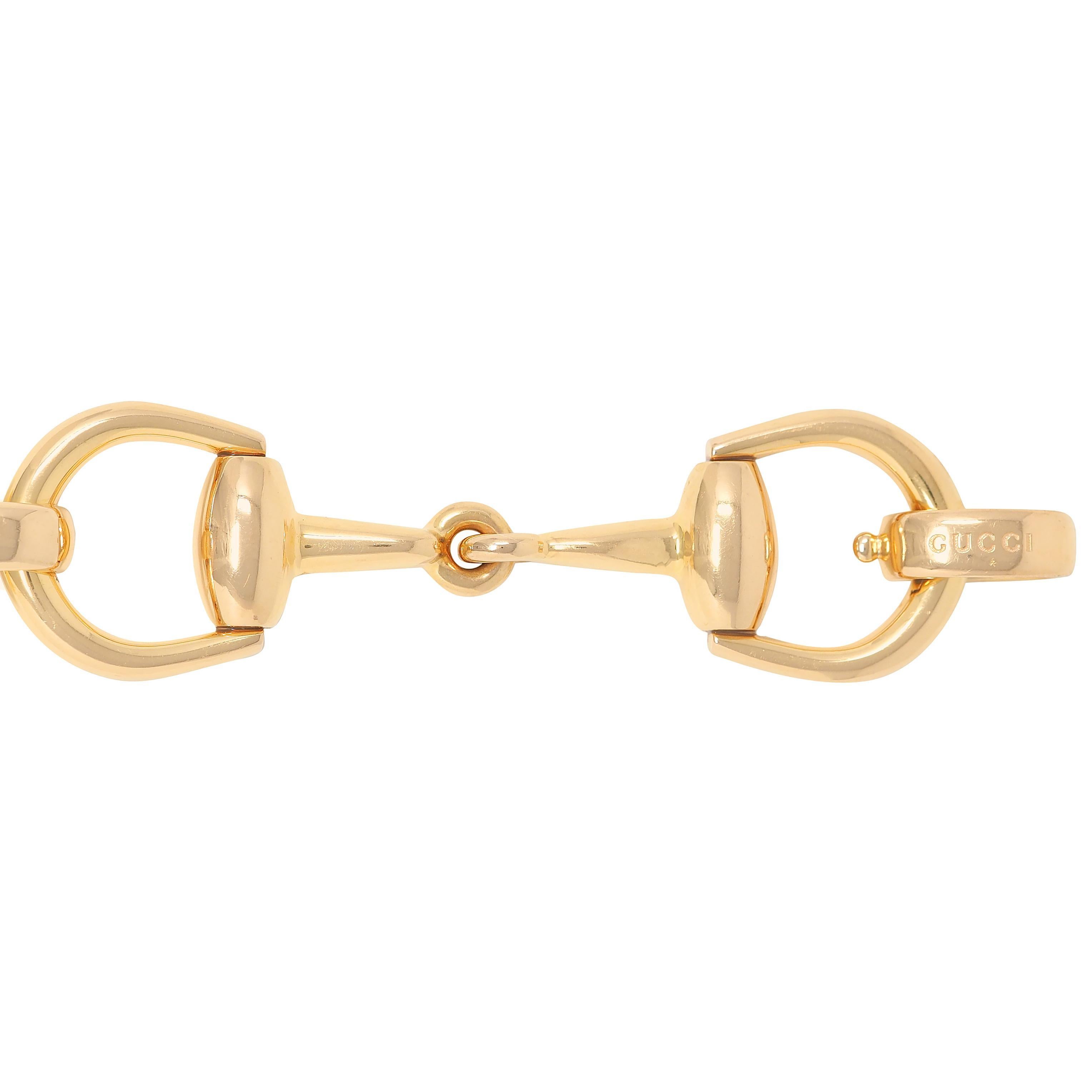 Gucci Bracelet à maillons vintage en or jaune 18 carats Pour femmes en vente