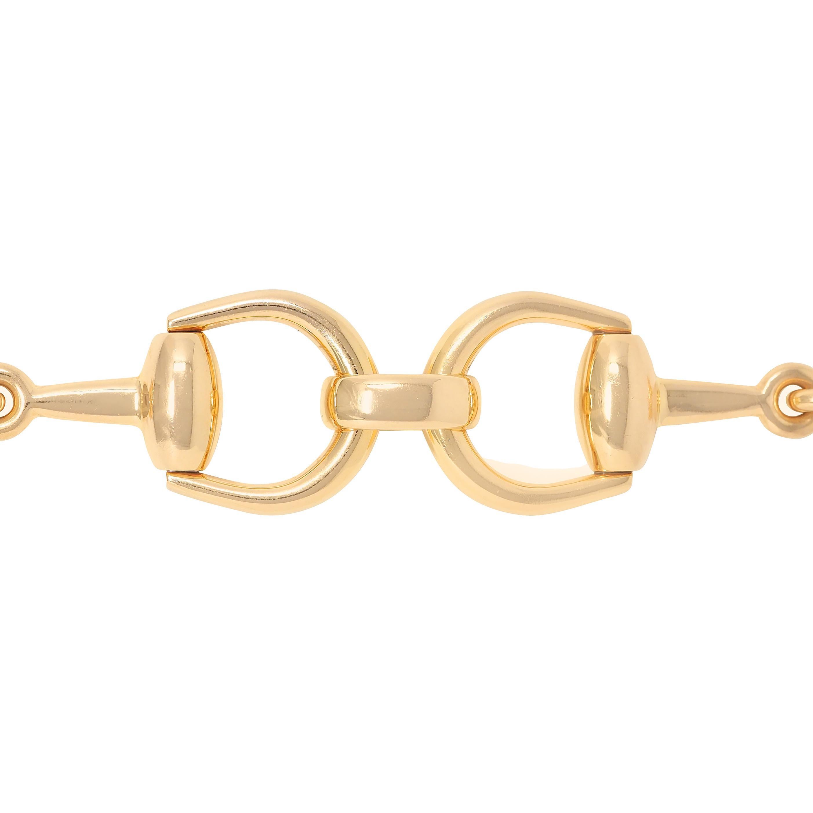 Gucci Bracelet à maillons vintage en or jaune 18 carats en vente 1