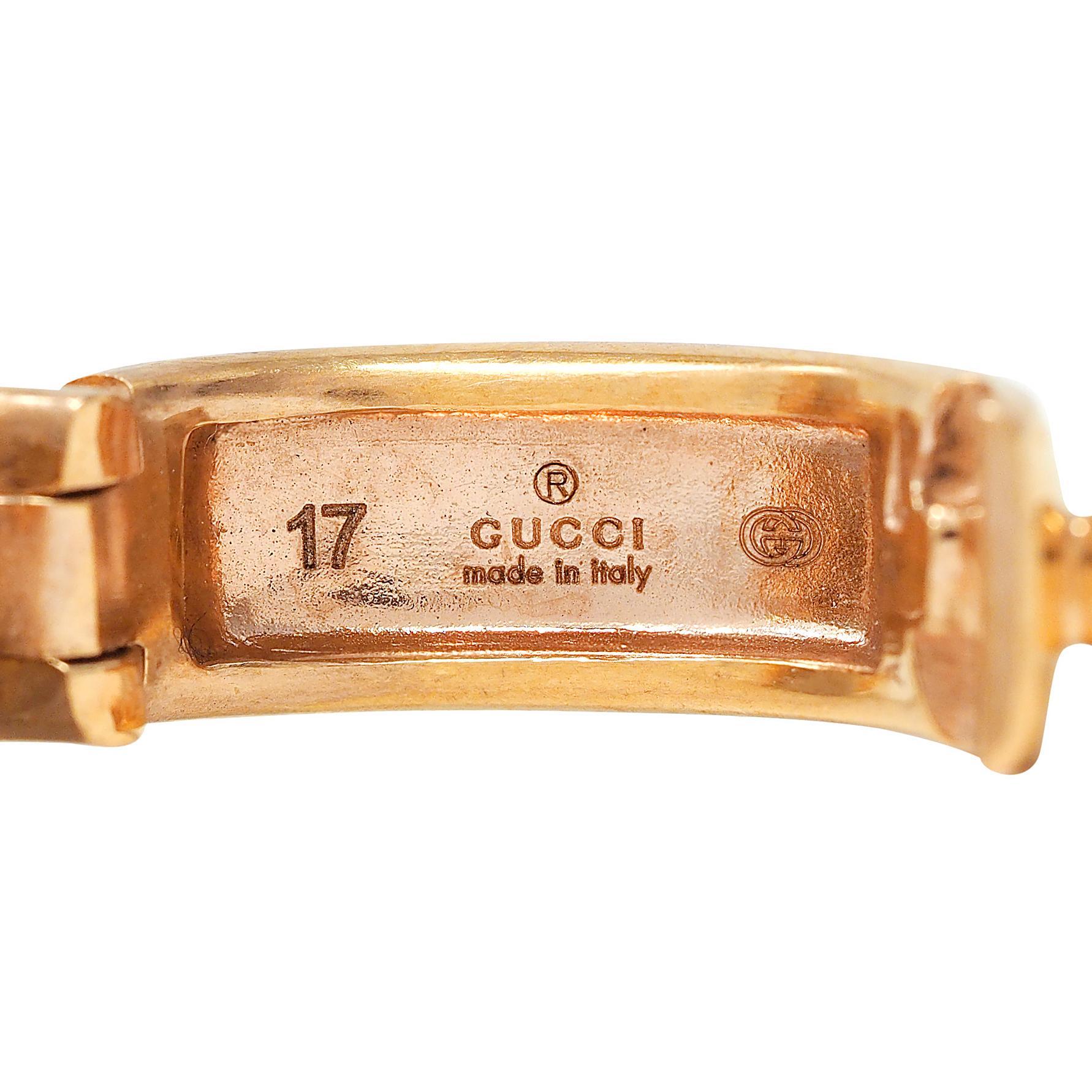 Gucci Bracelet à maillons vintage en or jaune 18 carats en vente 2