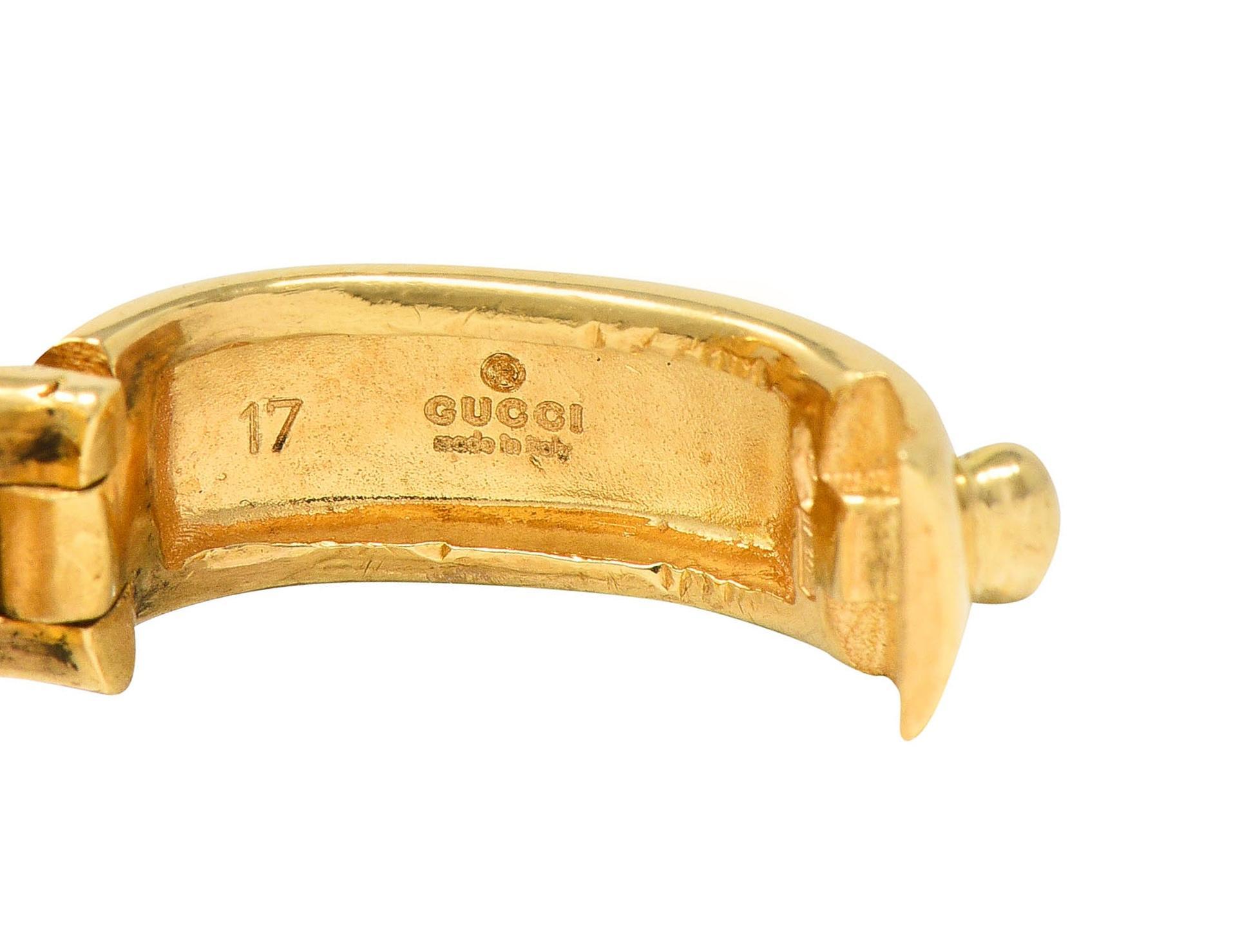 Gucci 18 Karat Yellow Gold Vintage Horsebit Link Bracelet 3