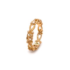 Gucci 18ct Yellow Gold Flora Diamond Ring 0.06ct 2.89g