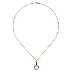 Gucci 18ct Yellow Gold Horsebit Necklace YBB795818001