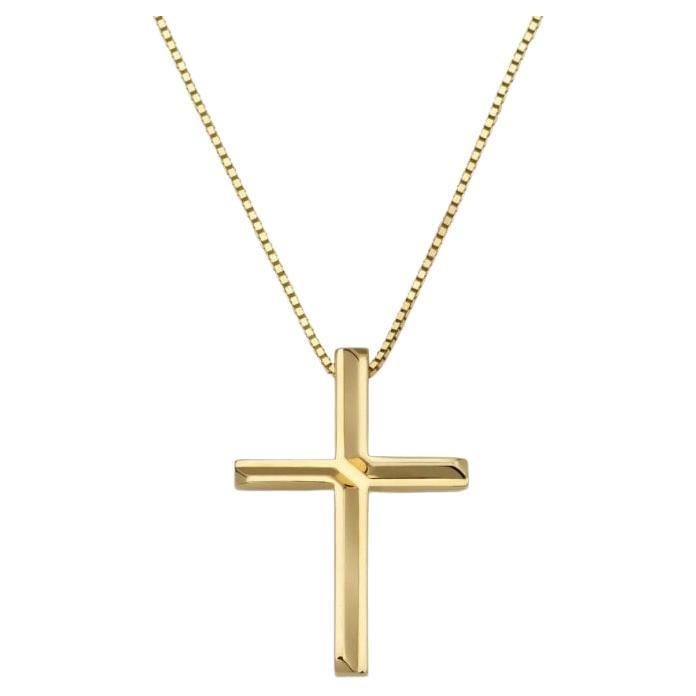 GUCCI 18ct Yellow Gold Link to Love Cross Necklace