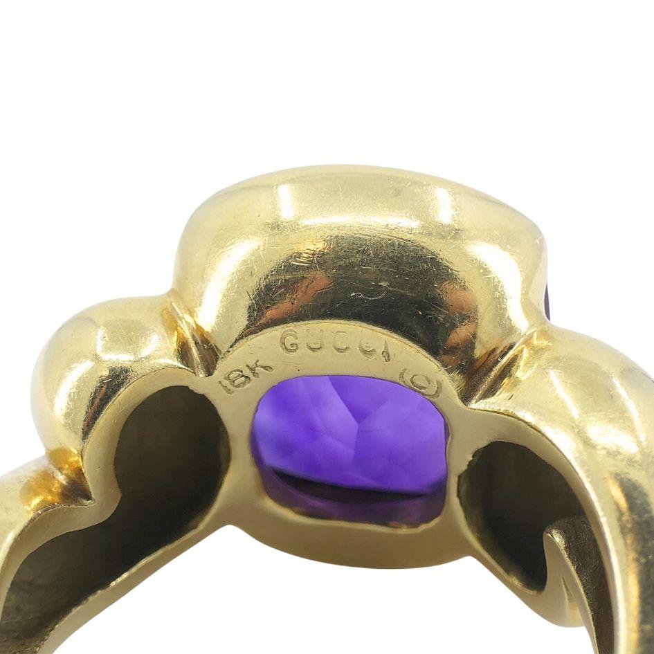 Gucci Bague en or 18k avec améthyste 6.5 en vente 5