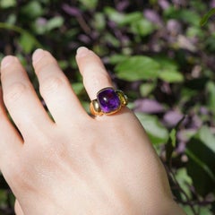 Gucci 18k Gold Amethyst Ring 6,5