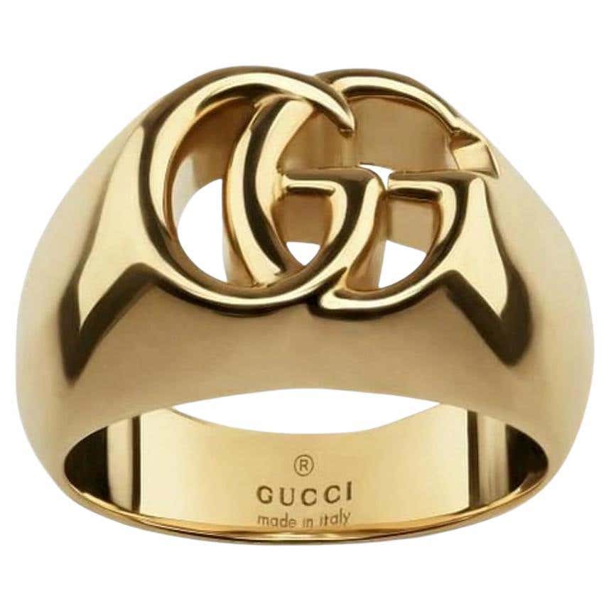 Gg Ring Gucci 18k Gold 'GG' Logo Signature Ring For Sale at 1stDibs | gucci ...