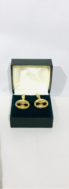 Gucci 18k Gold Horsebit Cufflinks