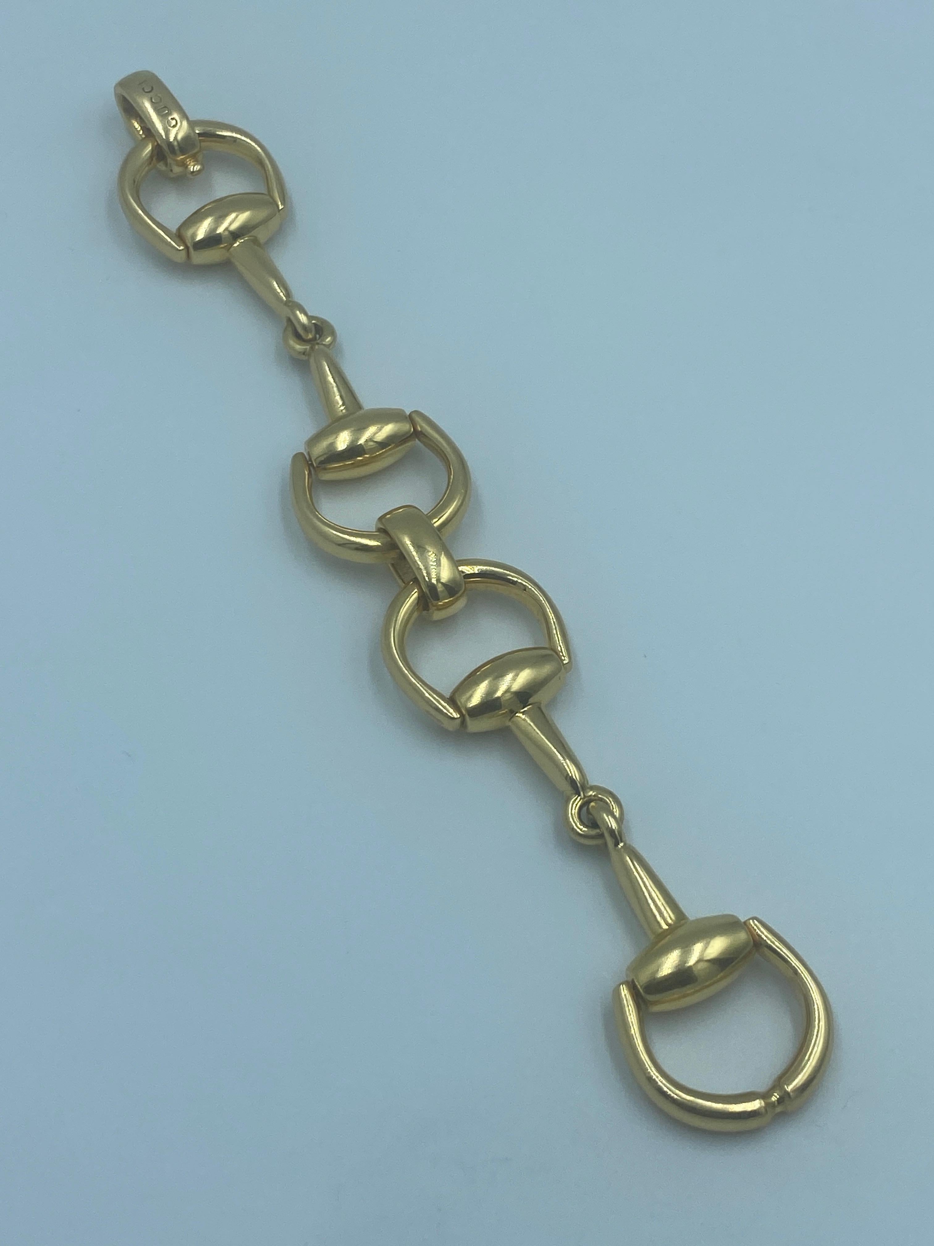 Gucci Steigbügel-Gliederarmband aus 18k Gold (Zeitgenössisch)