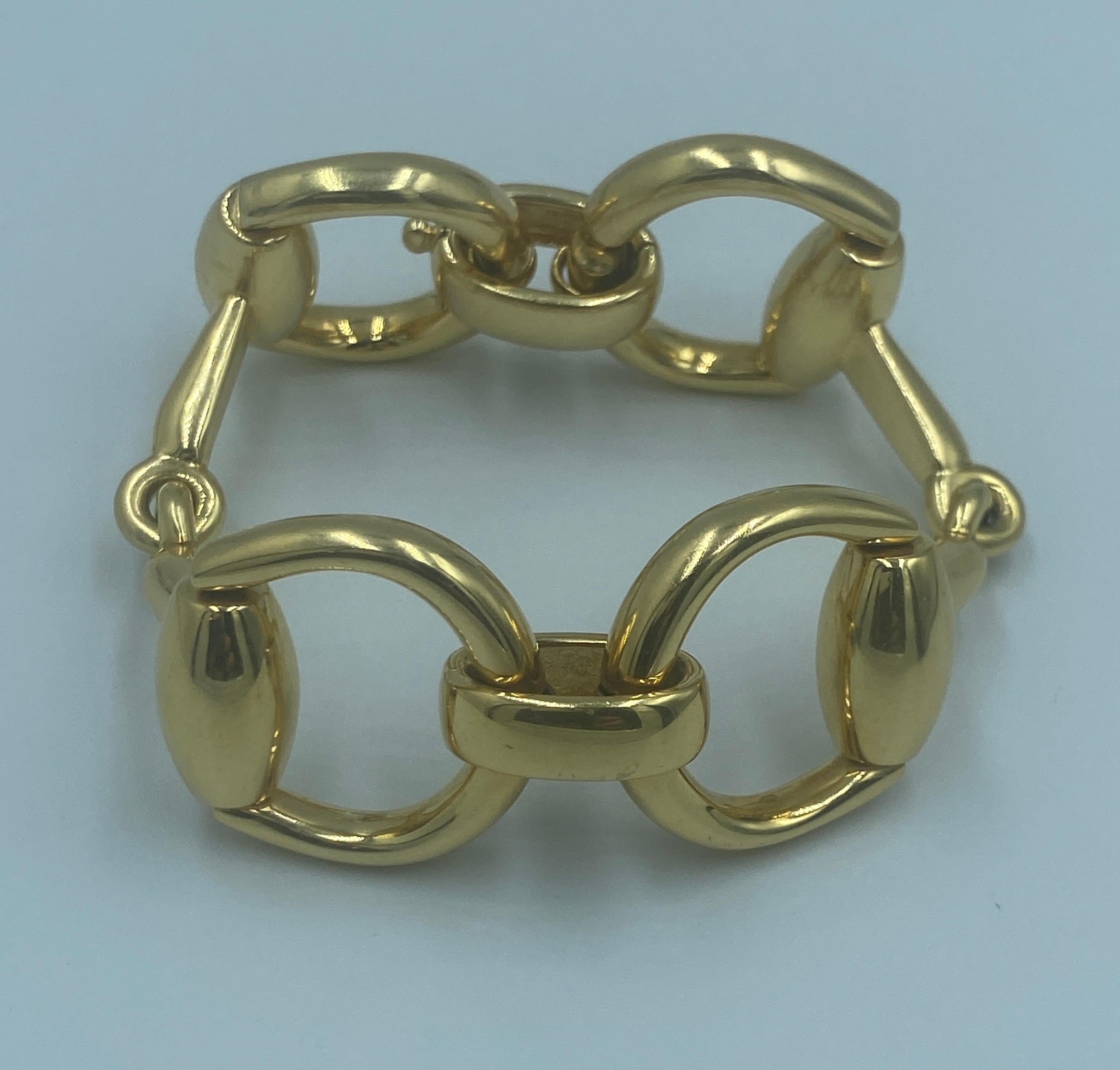 Gucci Steigbügel-Gliederarmband aus 18k Gold 2