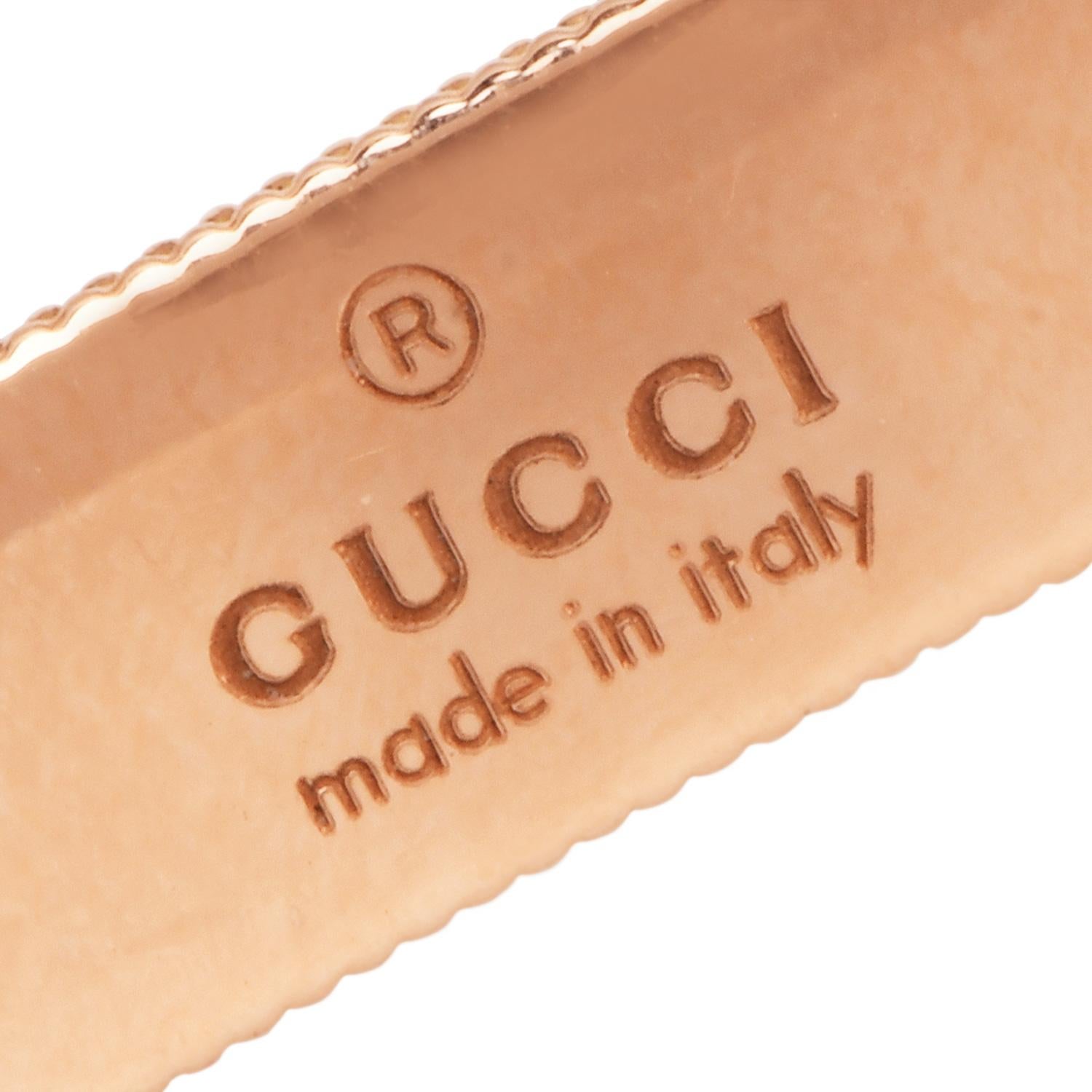 Gucci 18K Rose Gold Enamel Icon Blossom Bracelet In condizioni ottime in vendita a Miami, FL
