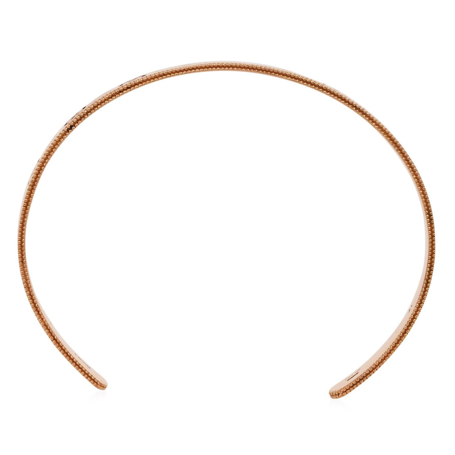 Gucci 18K Rose Gold Enamel Icon Blossom Bracelet in vendita 4