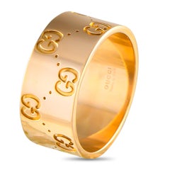 Gucci Anello a fascia larga in oro rosa 18 carati