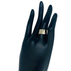 Gucci 18K White Gold 9mm Wide Band Ring