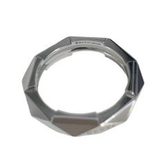 Gucci 18k White Gold Link to Love Studded Ring