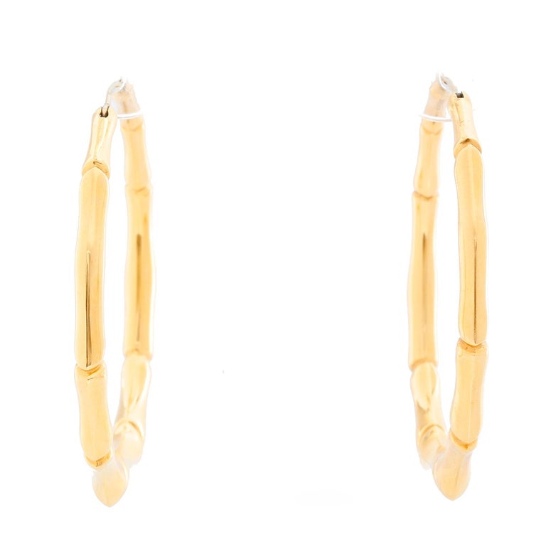 【GUCCI】Bamboo earring ゴールド Gucci 18k Yellow Gold Bamboo Earring - Jewelry | Manfredi Jewels