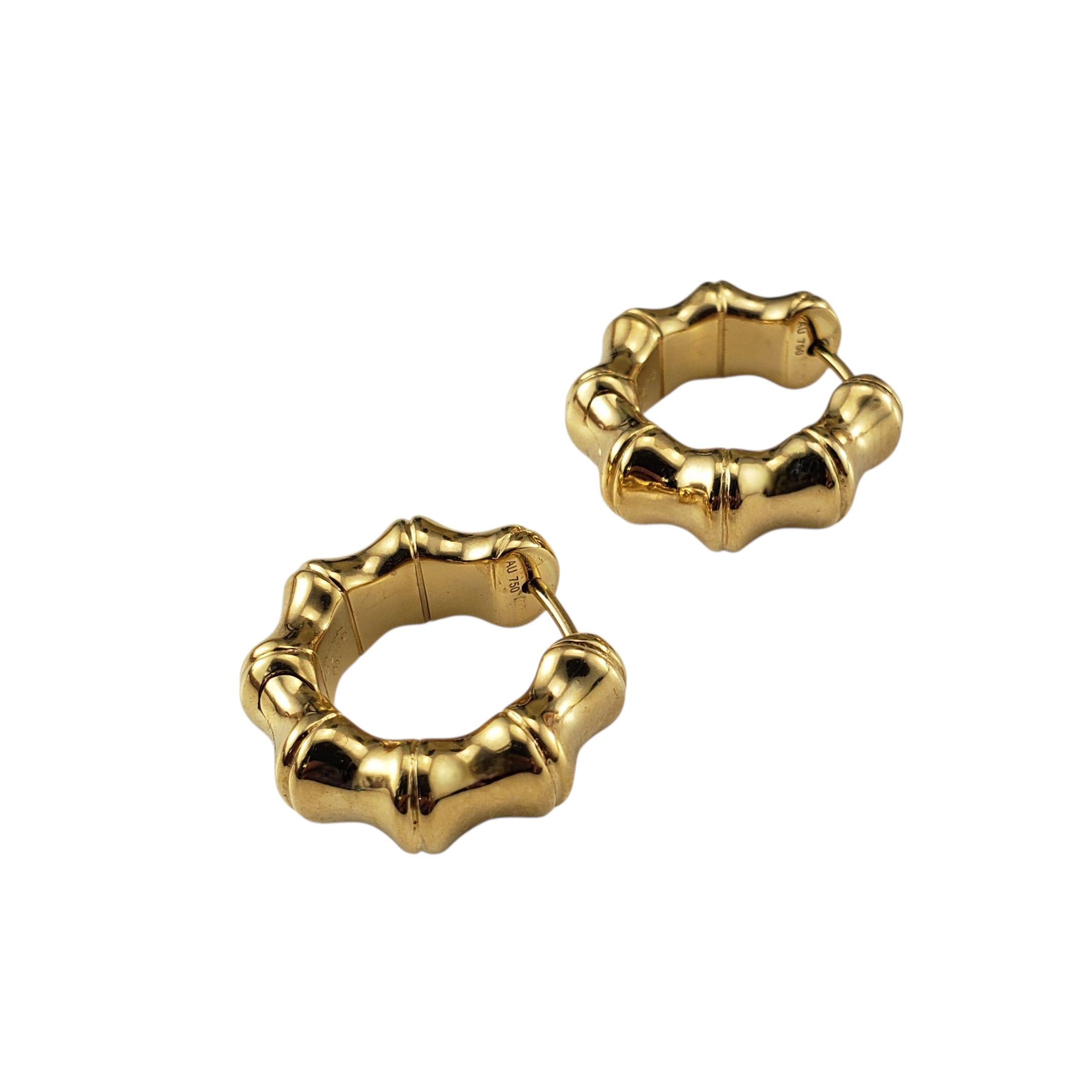 Gucci - Créoles en bambou en or jaune 18K #22977 Bon état - En vente à Washington Depot, CT