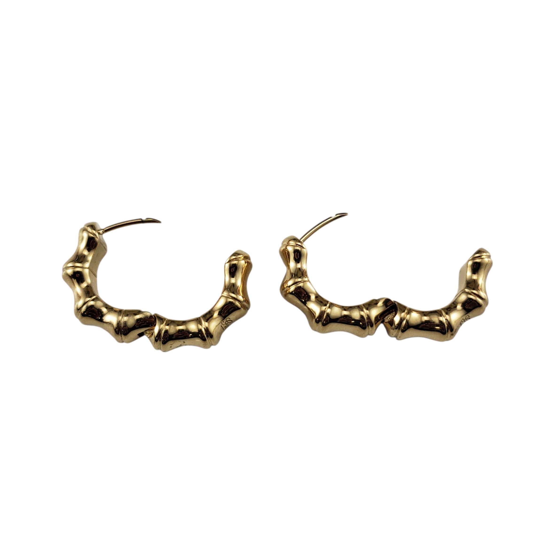 Gucci - Créoles en bambou en or jaune 18K #22977 en vente 3