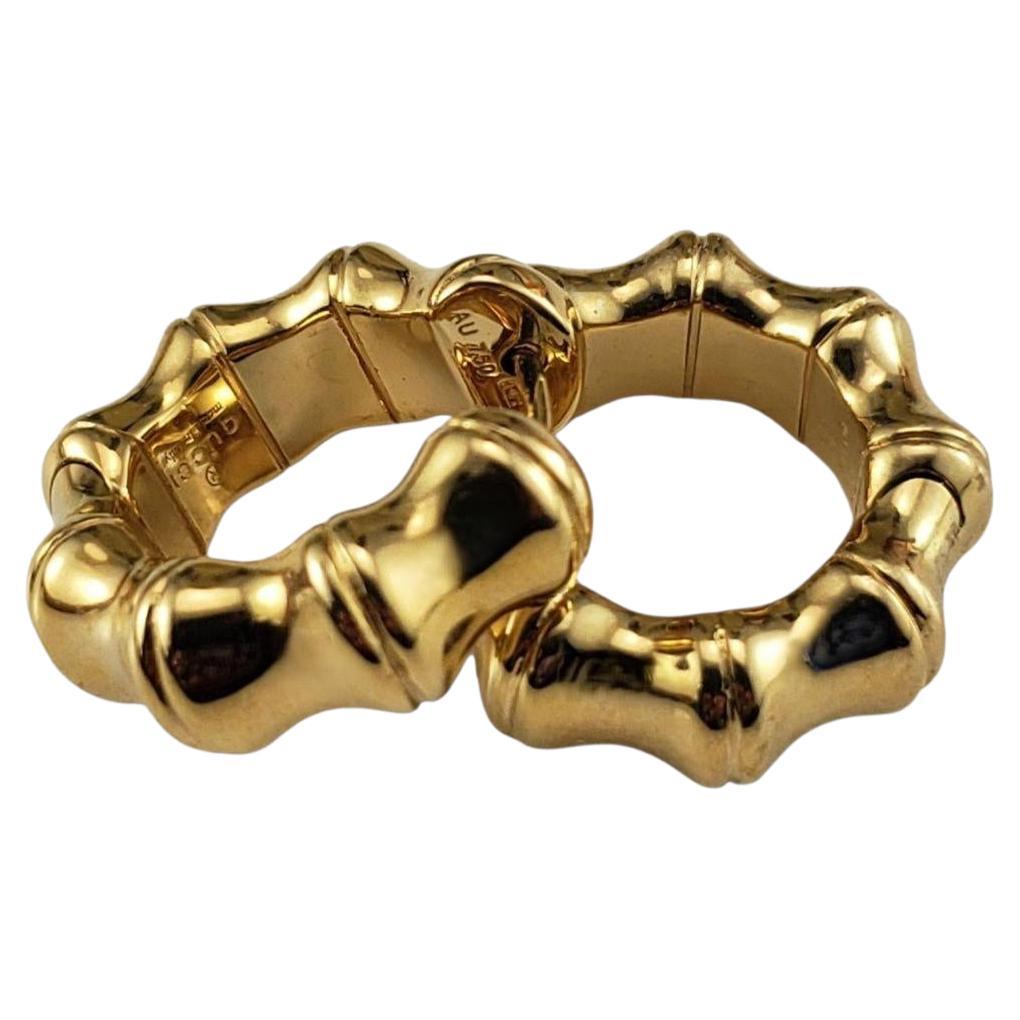 Gucci - Créoles en bambou en or jaune 18K #22977 en vente