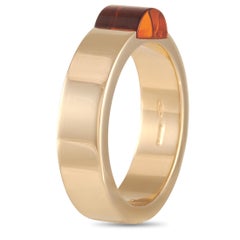 Gucci 18k Yellow Gold Citrine Band Ring